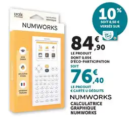 Hyper U NUMWORKS CALCULATRICE GRAPHIQUE offre