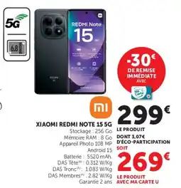 Hyper U XIAOMI REDMI NOTE 15 5G offre