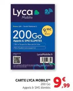 Hyper U Lyca Mobile CARTE LYCA MOBILE offre