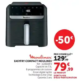 Hyper U Moulinex EASYFRY COMPACT MOULINEX offre