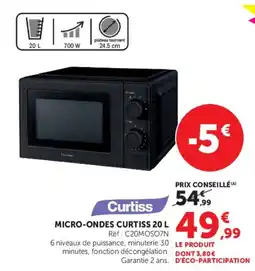 Hyper U Curtiss MICRO-ONDES 20 L offre