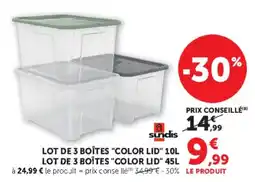 Hyper U sundis BOÎTES COLOR LID offre