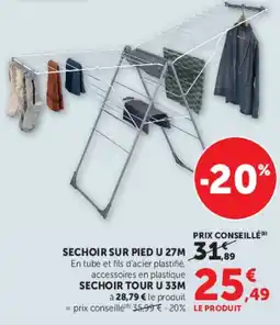 Hyper U SECHOIR SUR PIED U 27M offre