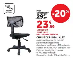Hyper U ALEX Chaise de bureau offre