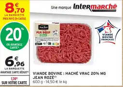 Intermarché Jean Rozé PUR BŒUF offre