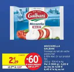 Intermarché Galbani Mozzarella offre