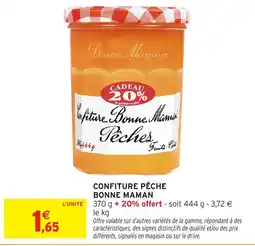 Intermarché BONNE MAMAN CONFITURE PÊCHE offre