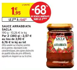 Intermarché SAACLA SAUCE ARRABBIATA offre