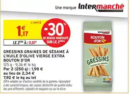 Intermarché Bouton d'Or Gressins Graines de Sésame offre