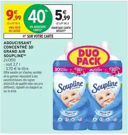 Intermarché Soupline adoucissant concentré 3D offre