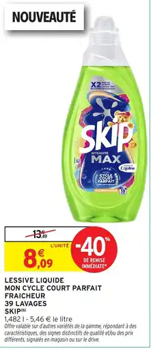 Intermarché Skip Lessive liquide offre