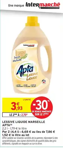 Intermarché Apta Lessive Liquide offre