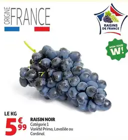 Auchan RAISINS DE FRANCE Raisin Noir offre