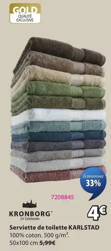 JYSK KRONBORG Serviette de toilette KARLSTAD offre