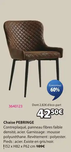 JYSK PEBRINGE Chaise offre