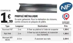 E.Leclerc Brico PROFILÉ MÉTALLIQUE offre