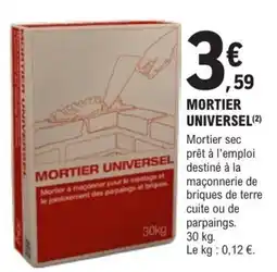 E.Leclerc Brico MORTIER UNIVERSEL offre