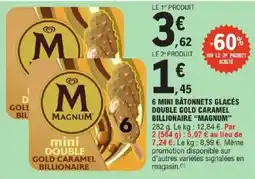E.Leclerc Express Magnum mini DOUBLE GOLD CARAMEL BILLIONAIRE offre