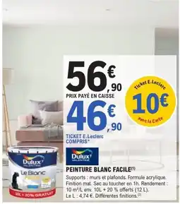 E.Leclerc Brico Dulux Le Blanc Facile offre