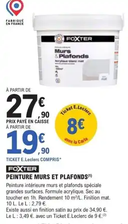 E.Leclerc Brico FOXTER Peinture murs et plafonds offre