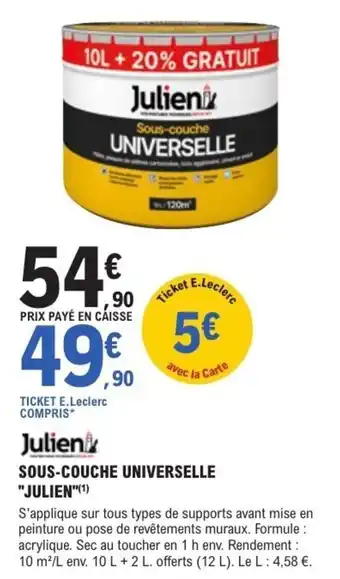 E.Leclerc Brico Julien Sous-couche Universelle offre