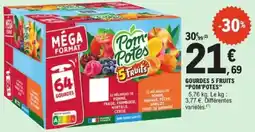 E.Leclerc Express Pom'Potes Gourdes 5 Fruits offre