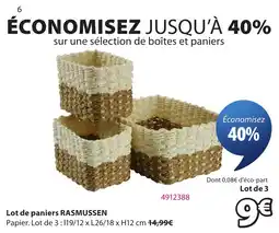 JYSK RASMUSSEN paniers offre