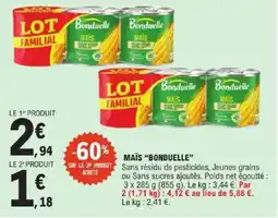 E.Leclerc Express Bonduelle MAÏS offre