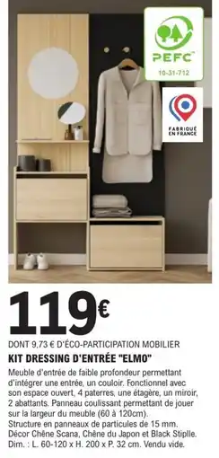 E.Leclerc Brico KIT DRESSING D'ENTRÉE "ELMO" offre