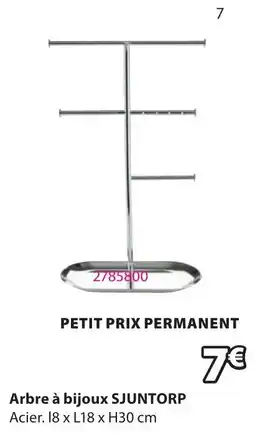 JYSK SJUNTORP Arbre à bijoux offre