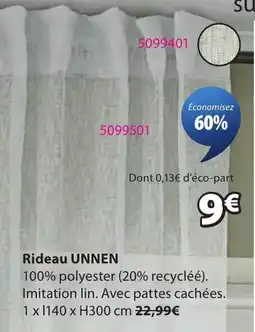 JYSK UNNEN Rideau offre