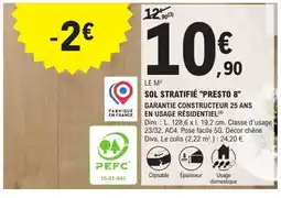 E.Leclerc Brico SOL STRATIFIÉ "PRESTO 8" offre