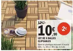 E.Leclerc Brico LOT DE 6 DALLES CLIPSABLES offre