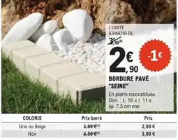 E.Leclerc Brico BORDURE PAVÉ "SEINE" offre