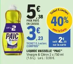 E.Leclerc Express Paic liquide vaisselle offre