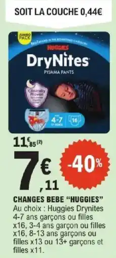 E.Leclerc Express Huggies changes bebe offre