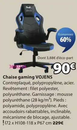 JYSK VOJENS Chaise gaming offre