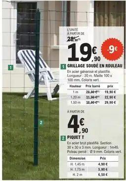 E.Leclerc Brico GRILLAGE SOUDÉ EN ROULEAU offre