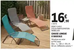 E.Leclerc Brico CHAISE LONGUE À BASCULE offre