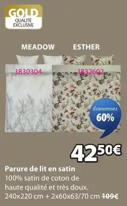 JYSK GOLD QUALITÉ EXCLUSIVE MEADOW ESTHER offre