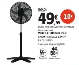 E.Leclerc Brico Rowenta Ventilateur sur pied offre