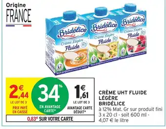 Bridélice crème uht fluide légère