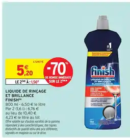 Intermarché Hyper Finish liquide de rinçage et brillance offre