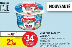 Intermarché Hyper Galbani mini burrata x6 offre
