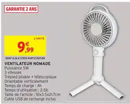 Intermarché Hyper Ventilateur nomade offre