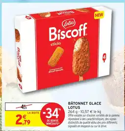 Intermarché Hyper Lotus bâtonnet glace offre