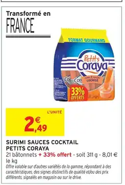 Intermarché Hyper Coraya surimi sauces cocktail petits coraya offre