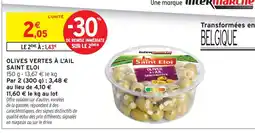 Intermarché Hyper Saint eloi olives vertes à l'ail dénoyautées offre
