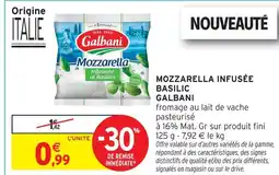 Intermarché Hyper Galbani mozzarella infusée basilic offre