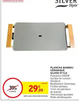 Intermarché Hyper Silver style plancha bambou céramique offre